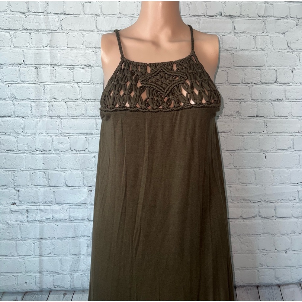 BRAND NWT Cato Long Dark Green Dress size M - Picture 2 of 12